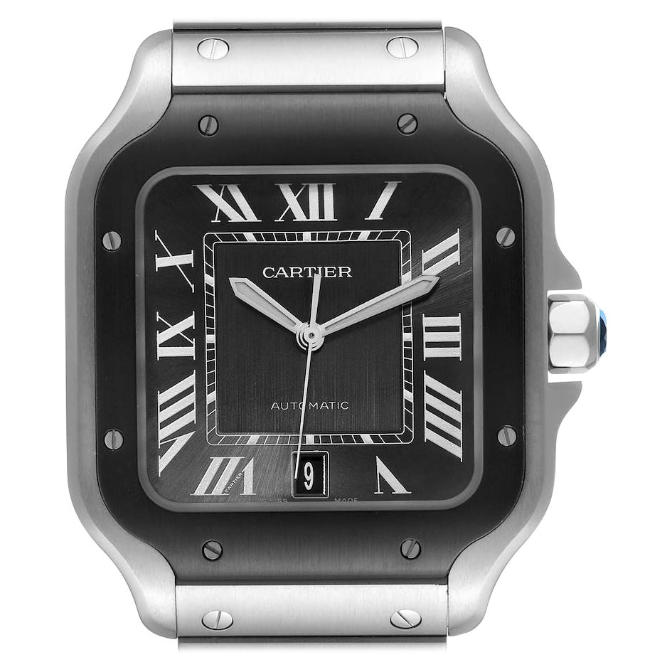 Cartier Santos Stainless Steel Grey 