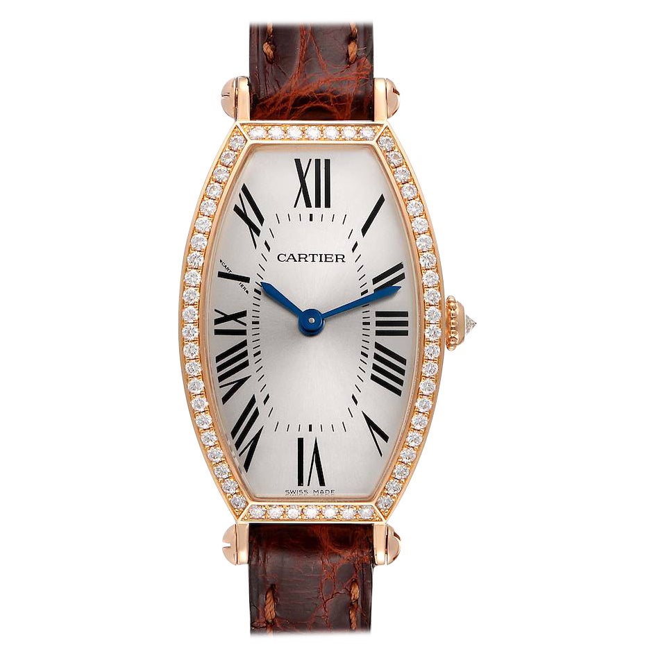 Cartier Tonneau Rose Gold Diamond Ladies Watch WE400331