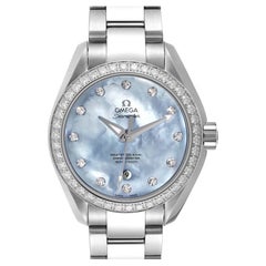 Omega Seamaster Aqua Terra MOP Diamond Steel Ladies Watch 231.15.34.20.57.002