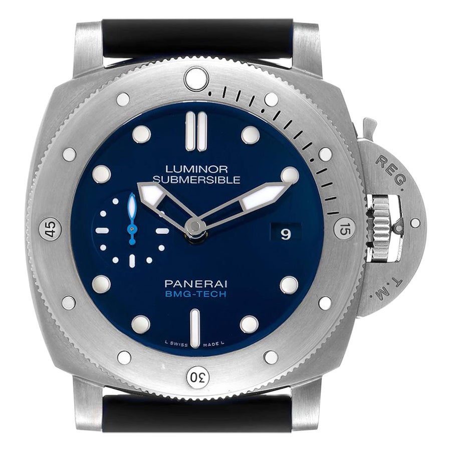 Panerai Submersible BMG-TECH Blue Dial Mens Watch PAM00692 Box Papers For Sale