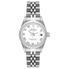 Rolex Datejust Steel White Gold White White Dial Ladies Watch 79174