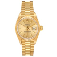 Rolex President Datejust Yellow Gold Ladies Watch 69178 Papers