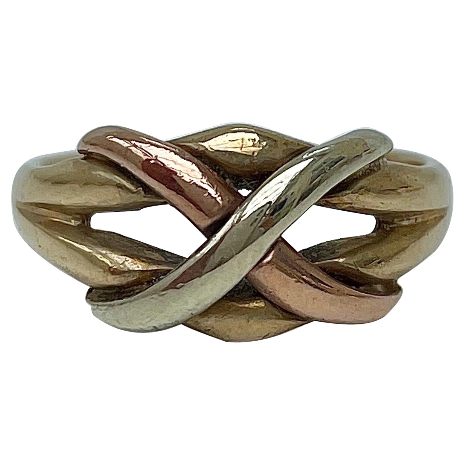 Vintage Gold Lovers Knot Ring For Sale
