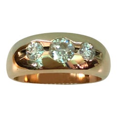 Vintage 14 Karat Rose Gold Diamond Ring