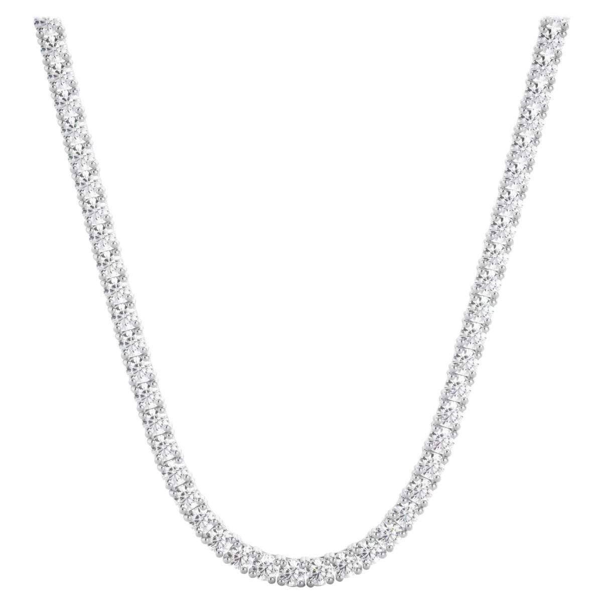 10 Carat Tennis Diamond Necklace 