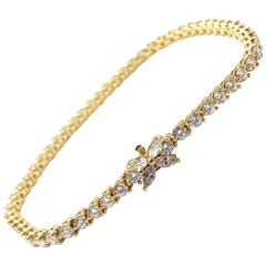 Tiffany & Co. Victoria 3.80 Carats Diamonds Gold Tennis Line Bracelet
