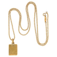 Tiffany & Co. Bar Pendant Necklace 18 Karat Yellow Gold 25.9 Grams