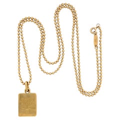 Tiffany & Co. Halskette mit Bar-Anhänger aus 18 Karat Gelbgold mit 25,9 Gramm