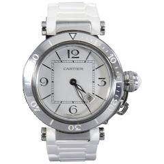 Cartier Lady's Stainless Steel Pasha Seatimer Quartz Wristwatch Ref W314002