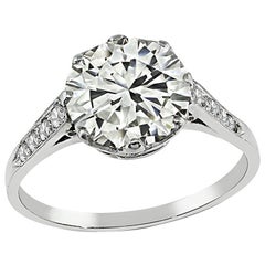 GIA Certified 3.18ct Diamond Engagement Ring