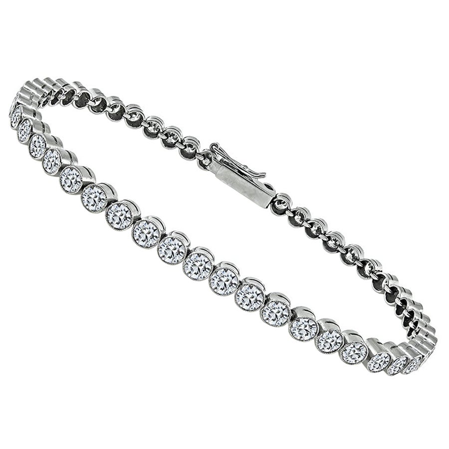 Bracelet tennis en diamants de 5,00 carats