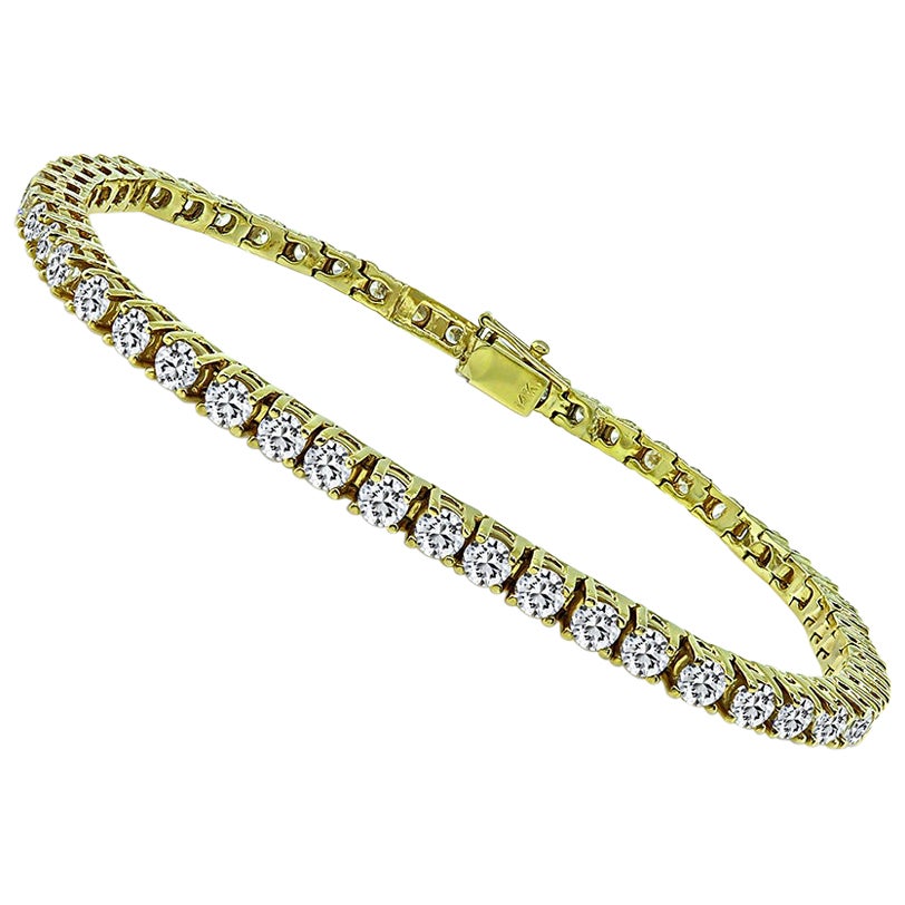 4.75ct Diamond Tennis Bracelet For Sale