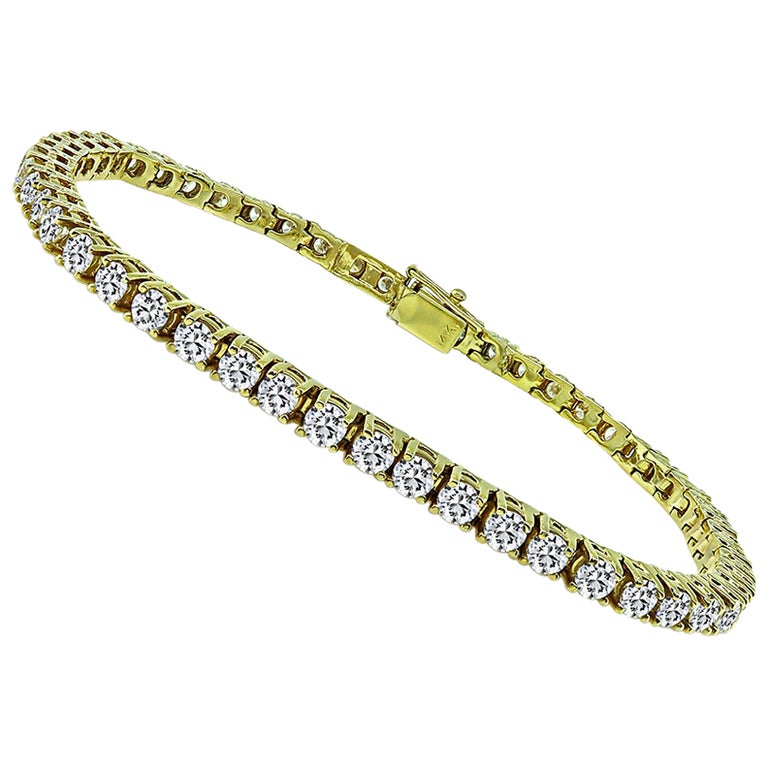 4.75ct Diamond Tennis Bracelet For Sale at 1stDibs
