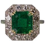 Keith Davis Emerald Diamond Platinum Ring