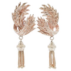 14 Karat Rose Gold Dangle Earrings