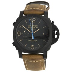 Panerai Montre chronographe GMT Flyback en céramique noire PAM 580