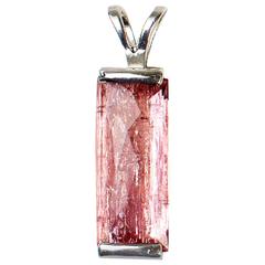 Brazilian Imperial Topaz in Sterling Silver Pendant on Sterling Silver Collar