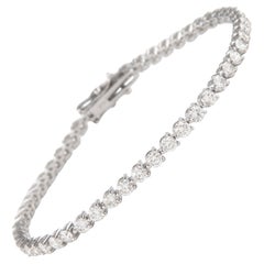 Alexander 4.22 Carat Diamond Tennis Bracelet 18 Karat White Gold