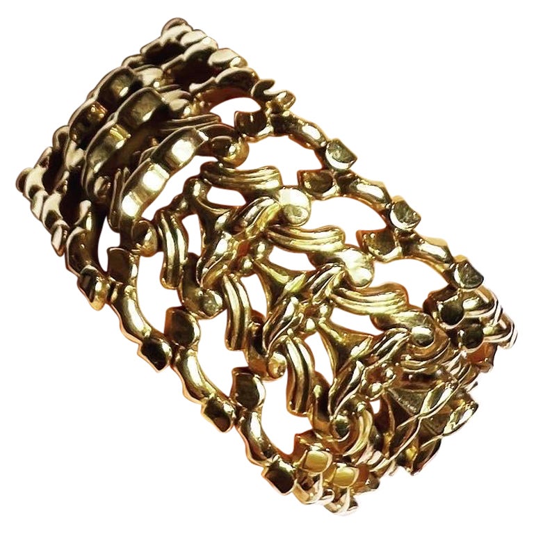 1940s 18k Yellow Gold Retro Bracelet