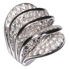 Cartier Diamond and Enamel "Paris Nouvelle Vague" Ring