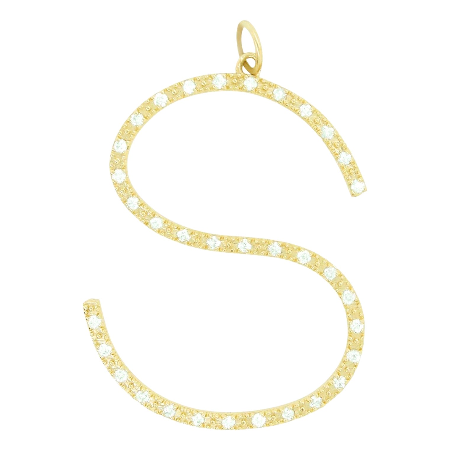 14k Yellow Gold Diamond Initial Pendant For Sale At 1stDibs 14k-yellow-gold-diamond-initial-pendant-for-sale-at-1stdibs
