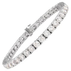 Alexander Beverly Hills Bracelet tennis en or blanc 18 carats avec diamants 12,86 carats G/H VS