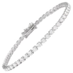 Alexander Bracelet tennis en or blanc 18 carats avec diamants de 3,69 carats