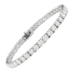 Alexander Bracelet tennis en or blanc 18 carats avec diamants de 10,19 carats