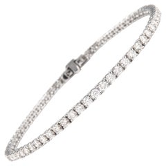 Alexander Bracelet tennis en or blanc 18 carats avec diamants de 3,50 carats