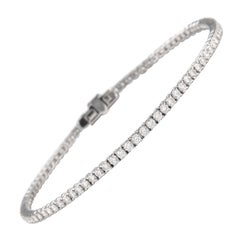 Alexander 2.04 Carat Diamond Tennis Bracelet 14 Karat White Gold