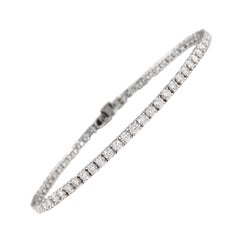 Alexander 3.52 Carat Diamond Tennis Bracelet 14 Karat White Gold