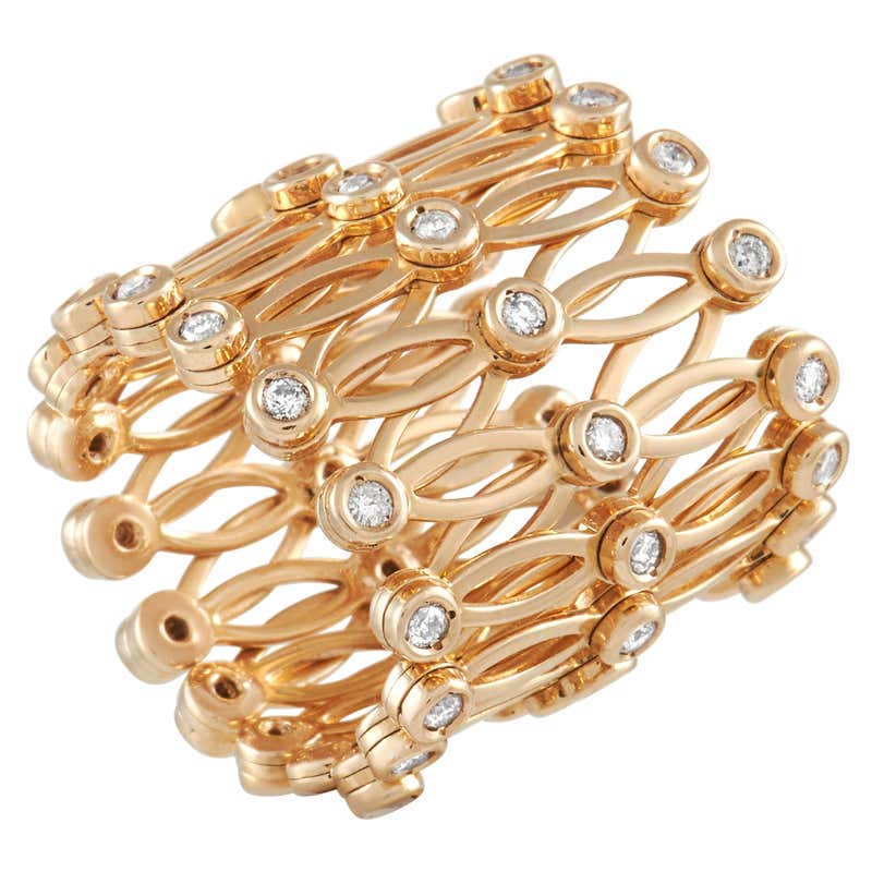 Jarretiere Diamond Gold Expandable Ring at 1stDibs | expandable diamond ...