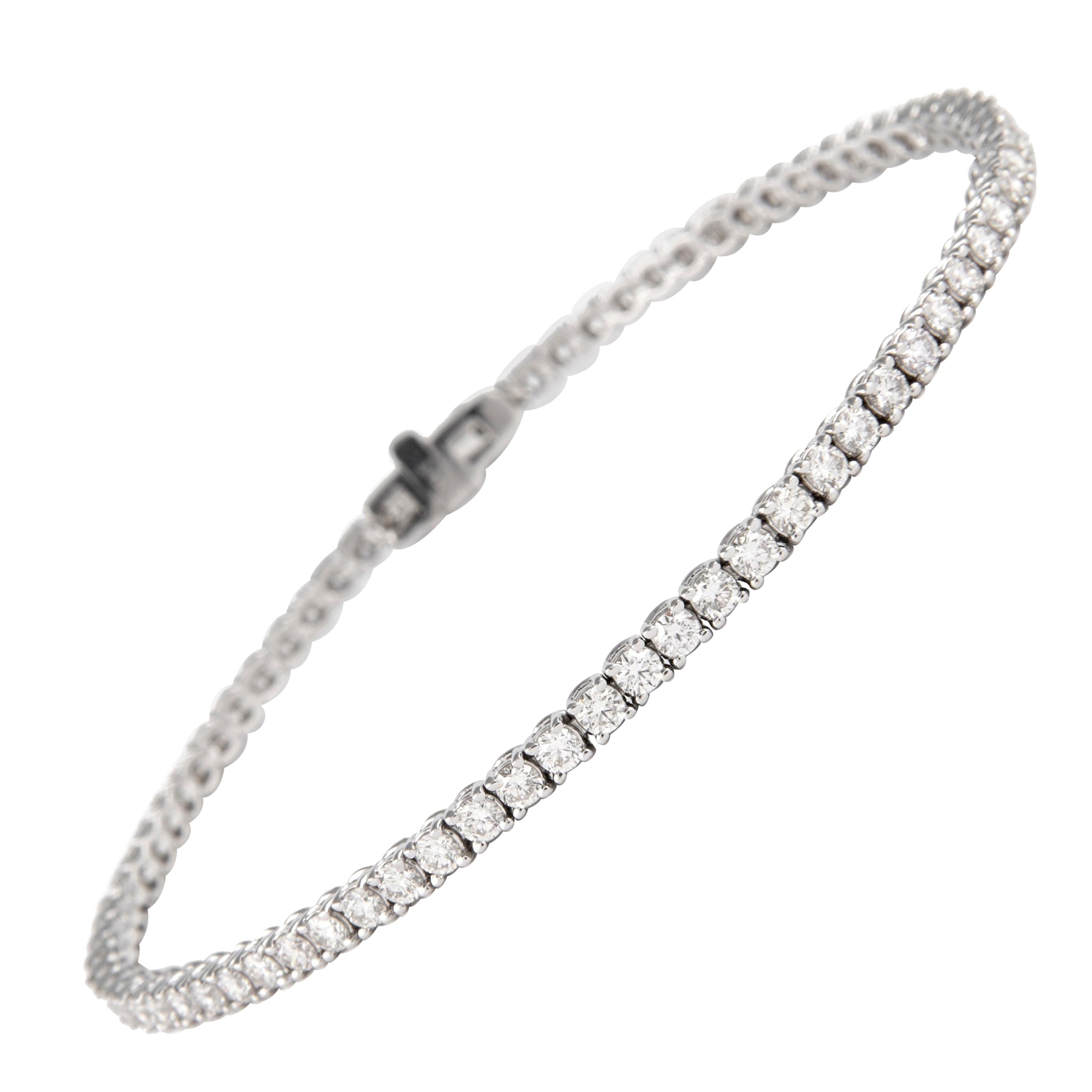 Alexander Beverly Hills Tennisarmband 14k Weißgold mit 2,71 Karat Diamanten