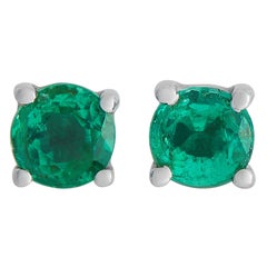 LB Exclusive 14K White Gold 0.25 ct Emerald Earrings