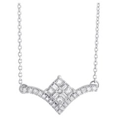 LB Exclusive 10K White Gold 0.33 Ct Diamond Necklace