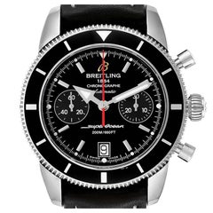Breitling SuperOcean Heritage 44 Black Dial Rubber Strap Watch A23370