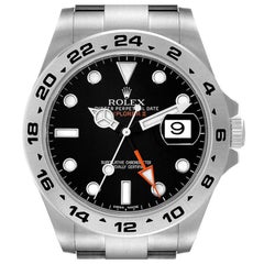 Rolex Explorer II 42 Black Dial Orange Hand Steel Mens Watch 216570