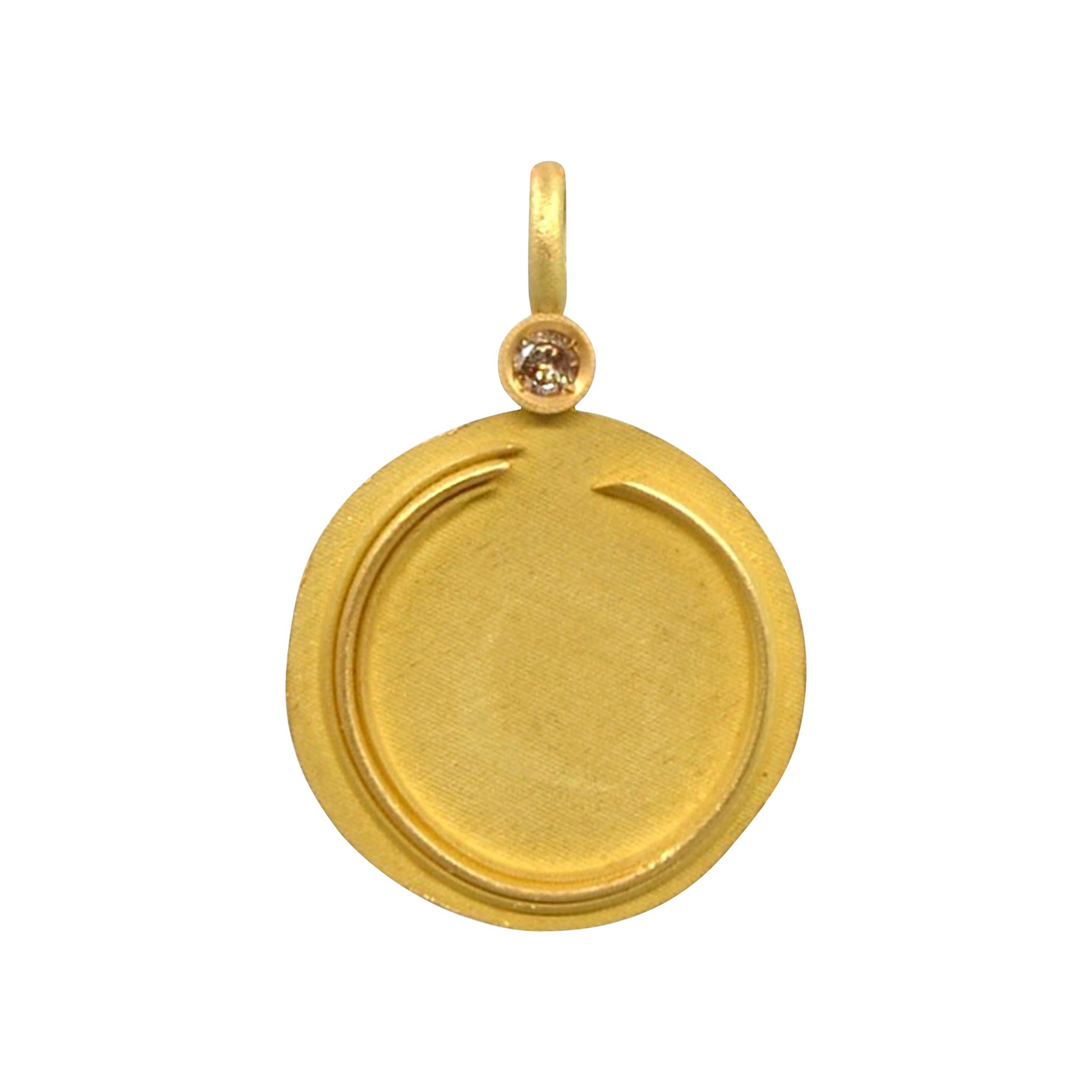 Médaillon « Enso » en or 18 carats en vente
