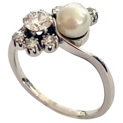 White Gold "Tois & Mois" Ring Diamonds and Cult, Pearl