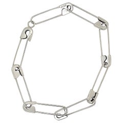 Platinum Safety Pin Bracelet