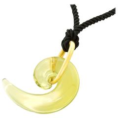 Tiffany & Co. Organo-Chic Spiral Citrine Gold Pendant