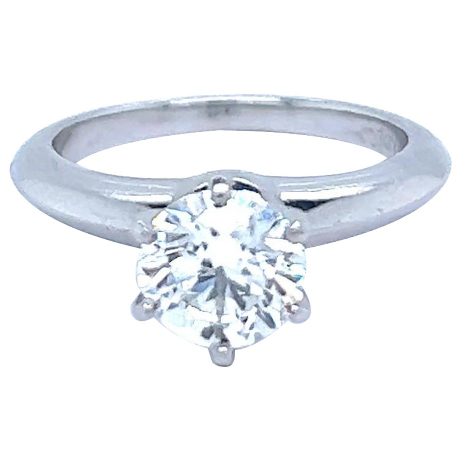 Tiffany & Co. 1.10 Carat Diamond "The Tiffany Setting" Platinum Engagement Ring