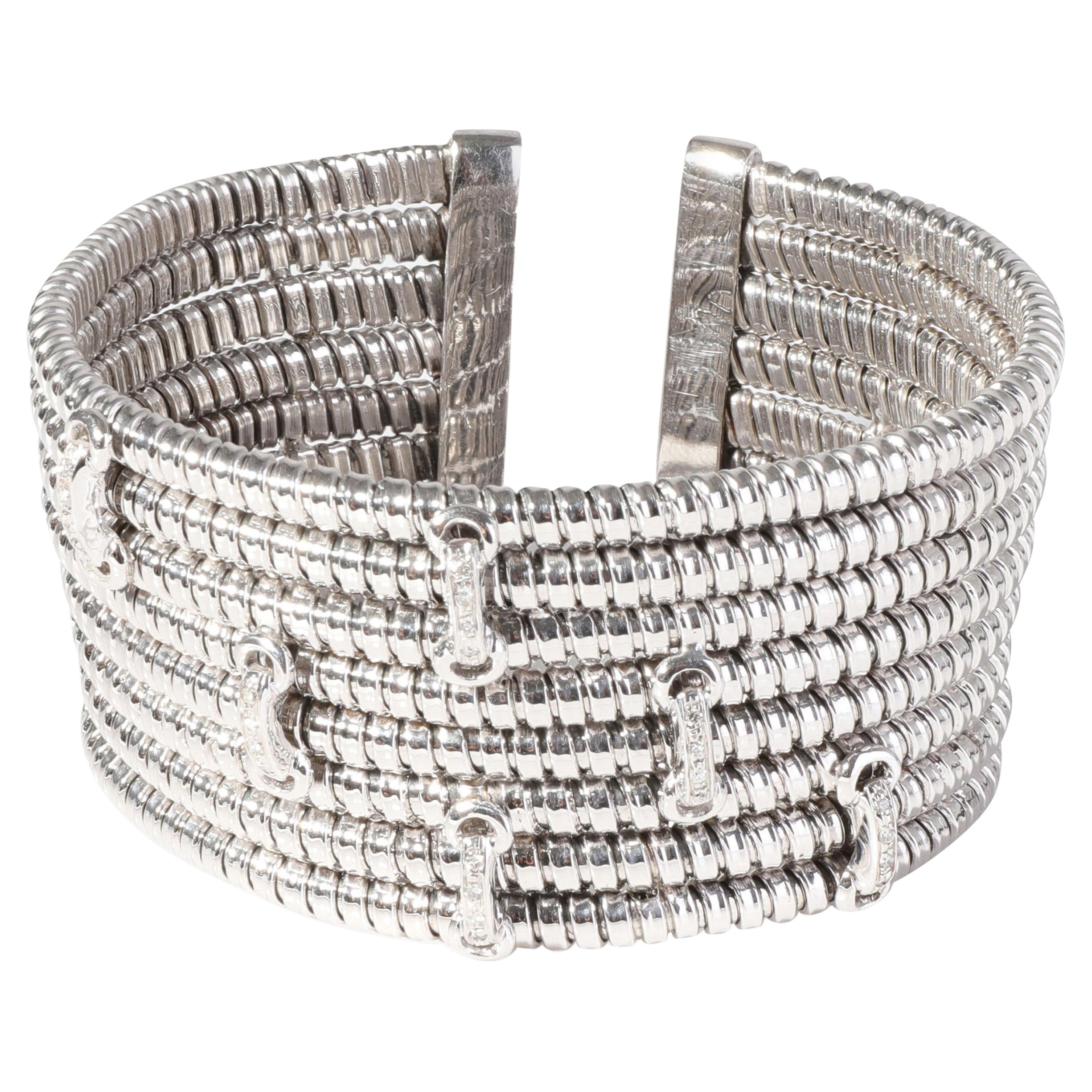 Pierez di Guiseppe Perez 8 Wrapped Coil in 18k White Gold 0.25 Ctw For Sale