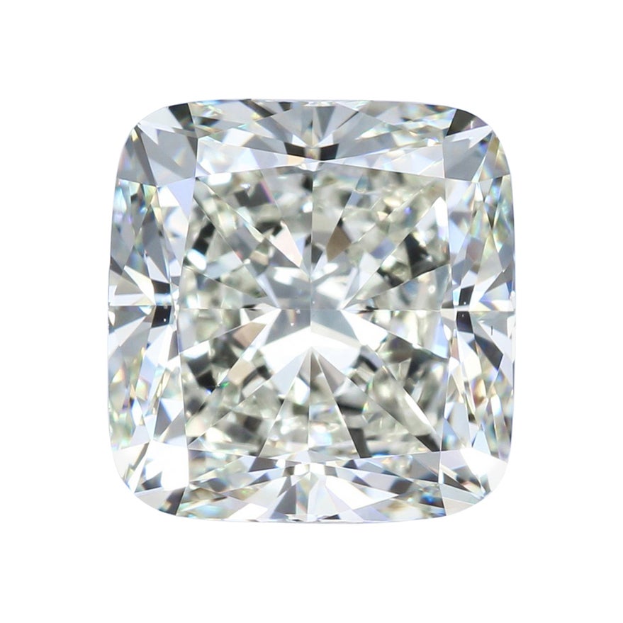 Alexander GIA Certified 5.10 Carat L VS1 Cushion Cut Diamond For Sale