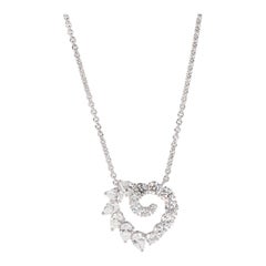 Harry Winston Pendentif mode en platine 950 avec diamants Garland de 2 carats poids total