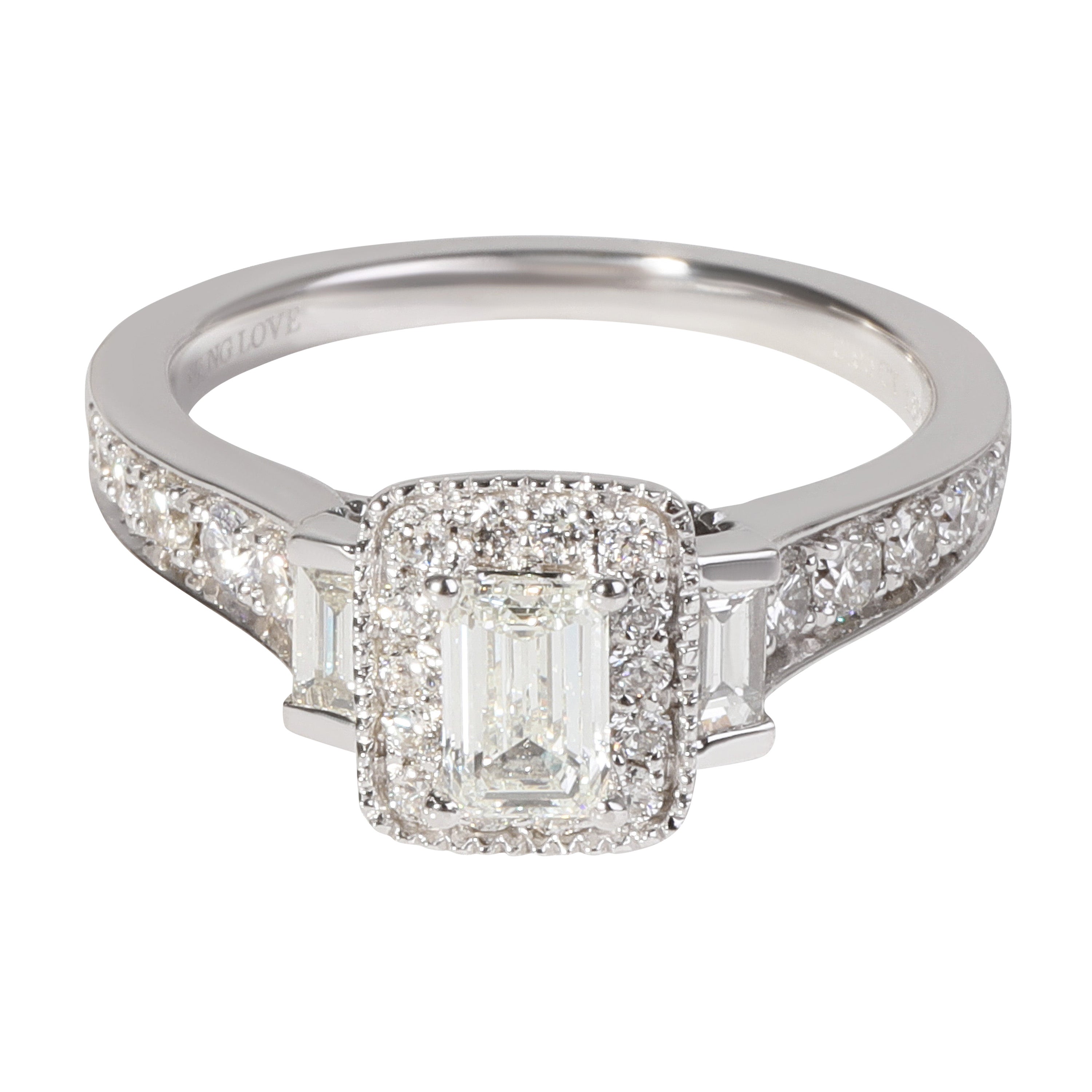Vera wang 18ct white gold 2024 0.95 ct diamond cluster ring