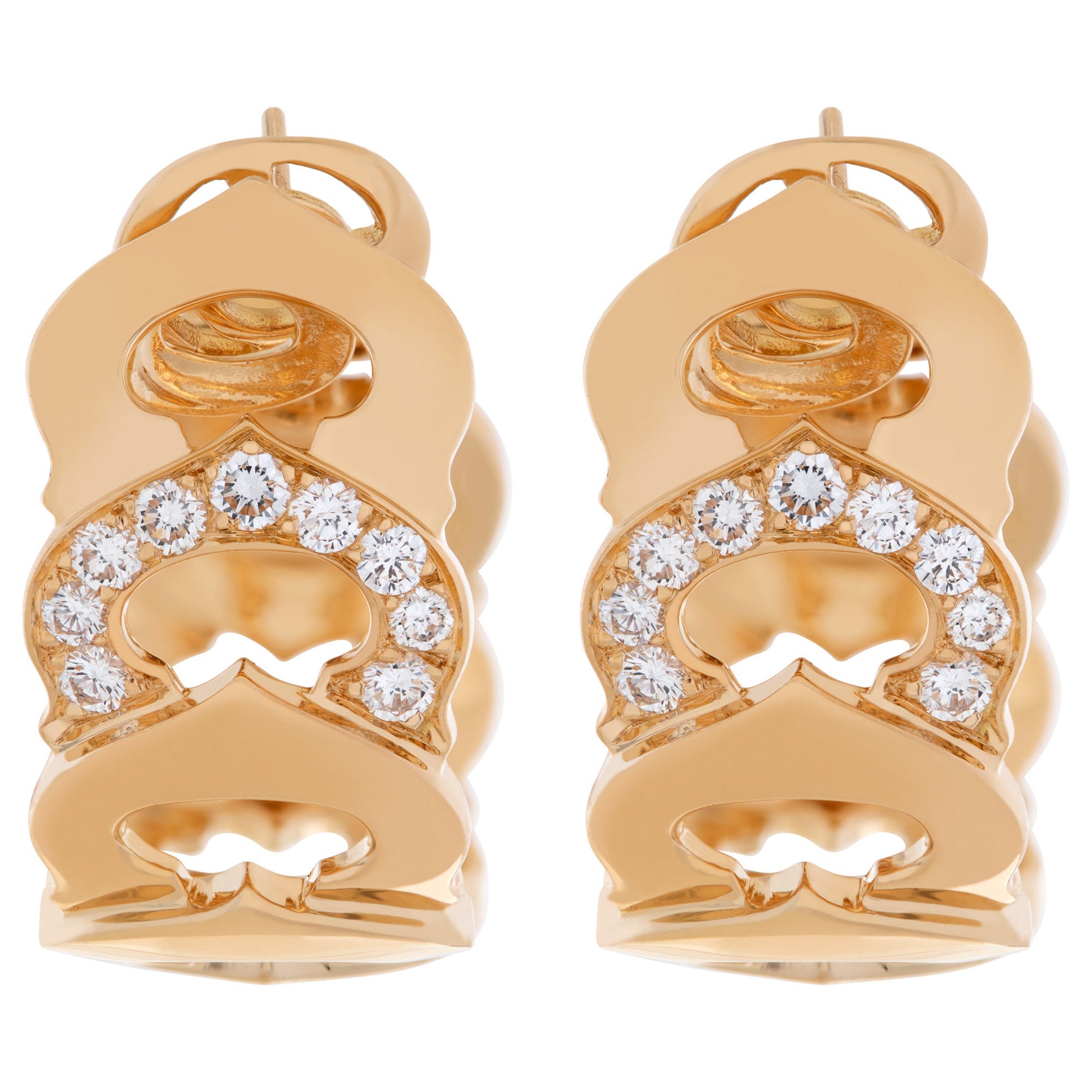 C De Cartier Diamond Earrings - 4 For Sale on 1stDibs | c de 