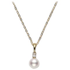 Mikimoto Akoya Pendentif en perles de culture et diamants PPS702DK