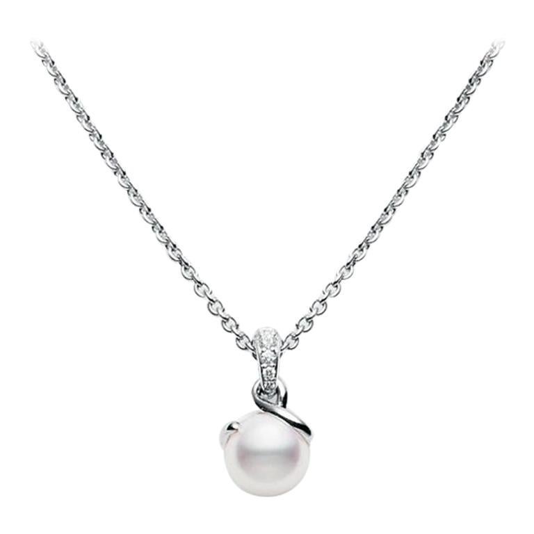 Mikimoto Twist Akoya Cultured Pearl Pendant MPA10025ADXW For Sale