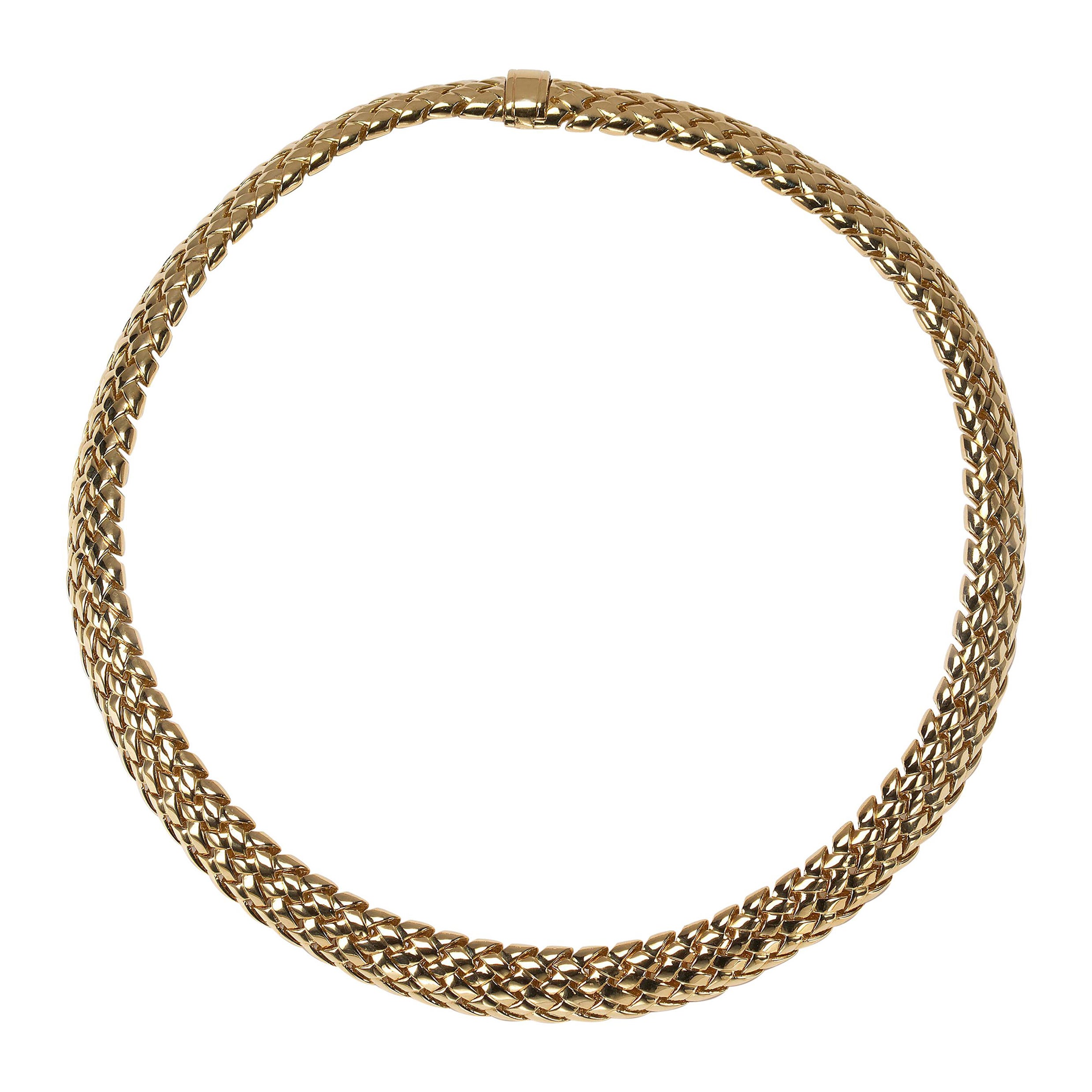 Tiffany & Co. Gold "Vannerie" Necklace